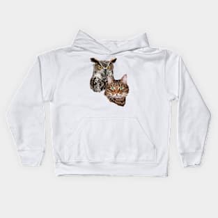 Cat and owl Kids Hoodie